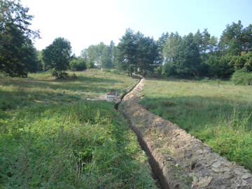 Výkop od studny do RD